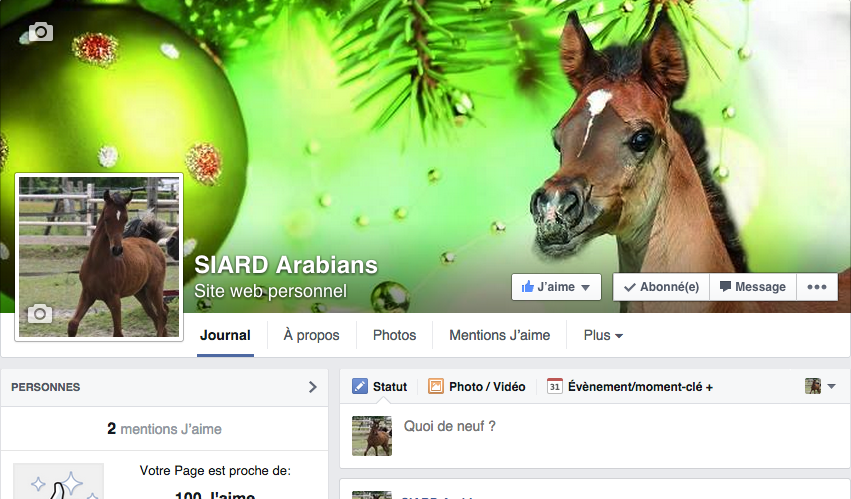 Nouvelle page facebook